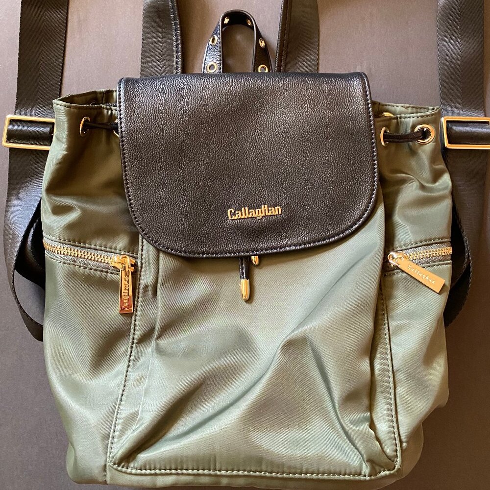 Callaghan Army Green Backpack Canvas Nylon Style Handbag/backpack